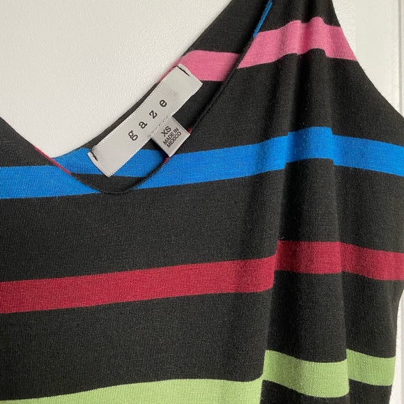 Gaze striped tank bodysuit, XS - Picture 4 of 7